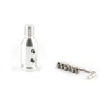 GSTP Car Silver Tone Gear Shift Knob Adapter Fit for Non Threaded Shifter - Billede 12