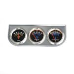 Mechanical 2'' 52mm Chrome Triple Gauge Set Water Temp Oil Pressure AMP Meter - Billede 8