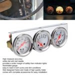 2'' 52mm Mechanical Chrome Triple Gauge Set Water Temp Oil Pressure Volt Meter - Billede 5