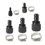 2PCS 4AN 6AN 8AN 10AN 12AN 0°/45°/90°/180° Push Lock Hose End Fitting Fuel Line Adaptor - Billede 2