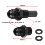6 AN x 1/4NPS Transmission Oil Cooler Adapter Fittings For GM 1997-2007 4L80E (Pack Of 2) - Ảnh 2