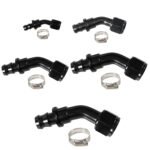 2PCS 4AN 6AN 8AN 10AN 12AN 0°/45°/90°/180° Push Lock Hose End Fitting Fuel Line Adaptor - Billede 3