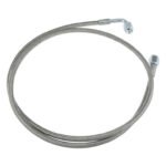 Turbo Oil Feed Line 48" Steel Braided 4AN 90 Degree Straight Hose - Billede 5