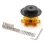 Universal Sports Steering Wheel Quick Release Snap Off Boss Kit Hub Adapter Red - Billede 9