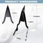 22" Motorcycle Sissy Bar Backrest Pad Compatible with Harley Touring Models (2009-2024） - 圖片 2