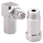 Stainless Steel Oxygen O2 Sensor CEL Eliminator Light  45°&90°& 0°   Adapter Mini Catalytic Convertor M18X1.5 Socket Plug - Ảnh 23