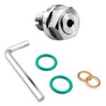 M12.1-1.25 x 15mm Oil Drain Plug Oversize Piggyback, Stainless Steel Self Tapping Oil Pan Thread Repair Kit with O-Ring - 圖片 3