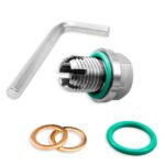 M12.1-1.25 x 15mm Oil Drain Plug Oversize Piggyback, Stainless Steel Self Tapping Oil Pan Thread Repair Kit with O-Ring - 圖片 4