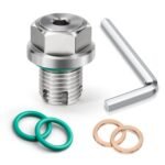 M12.1-1.25 x 15mm Oil Drain Plug Oversize Piggyback, Stainless Steel Self Tapping Oil Pan Thread Repair Kit with O-Ring - 圖片 6