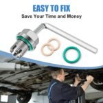 M12.1-1.25 x 15mm Oil Drain Plug Oversize Piggyback, Stainless Steel Self Tapping Oil Pan Thread Repair Kit with O-Ring - 圖片 8
