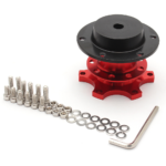 Universal Sports Steering Wheel Quick Release Snap Off Boss Kit Hub Adapter Red - Billede 7