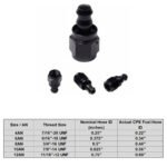 2PCS 4AN 6AN 8AN 10AN 12AN 0°/45°/90°/180° Push Lock Hose End Fitting Fuel Line Adaptor - Billede 9