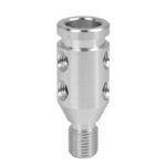 GSTP Car Silver Tone Gear Shift Knob Adapter Fit for Non Threaded Shifter - Billede 5