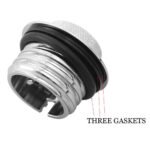 ⁦Vented Flush Mount CNC Fuel Tank Gas Cap Pop up for Harley⁩ - الصورة ⁦6⁩