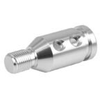 GSTP Car Silver Tone Gear Shift Knob Adapter Fit for Non Threaded Shifter - Billede 4
