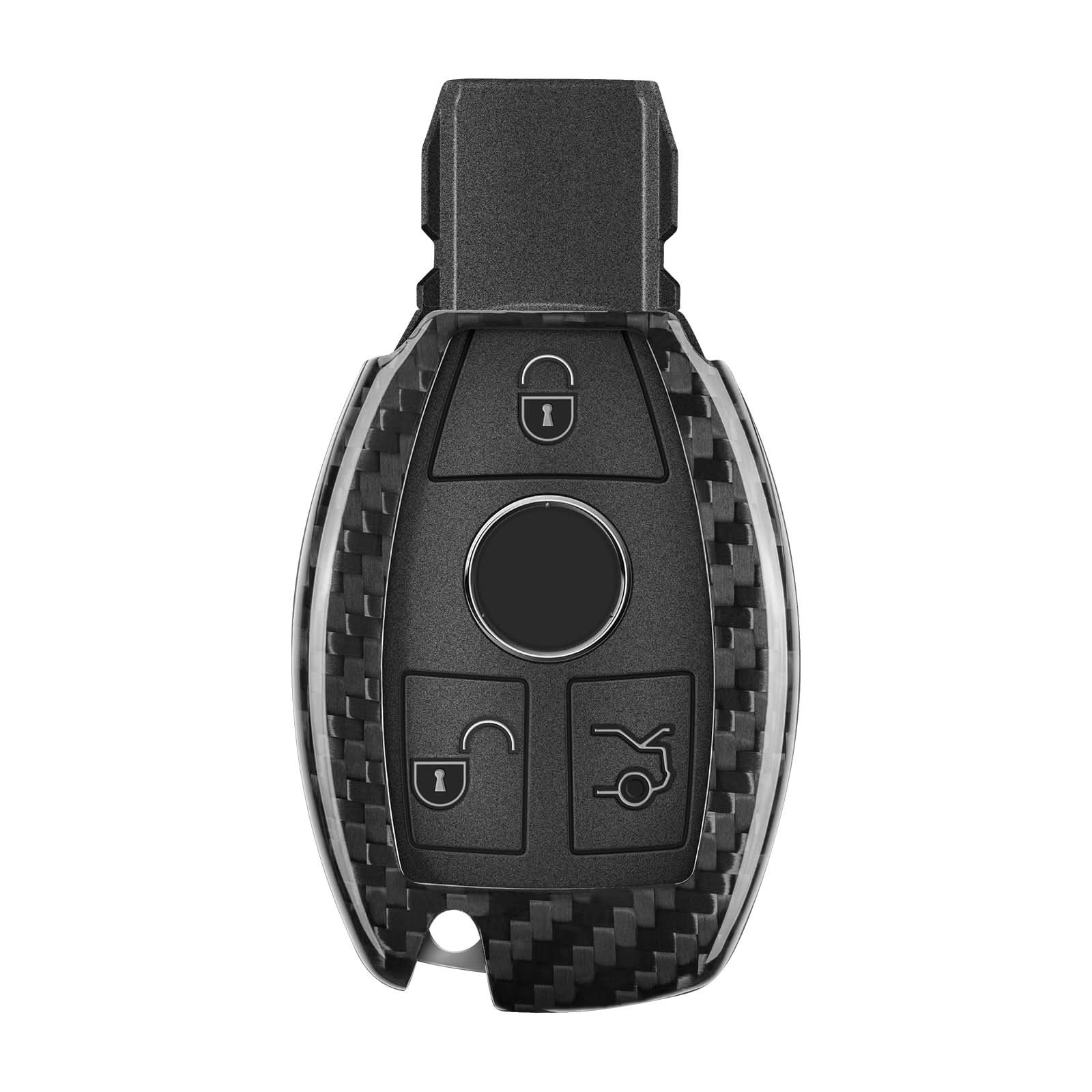 1_fbb79992-58d6-4740-a52b-bc41596797e4.jpg T-carbon Carbon Fiber Key Fob Cover Fits for Benz A B C E S G M V Class — изображение 1