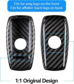 T-carbon Real Carbon Fiber Key Fob Cover Compatible with Mercedes Benz. — изображение 6