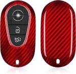 T-carbon Real Carbon Fiber Key Fob Cover Compatible with Mercedes Benz - 圖片 7