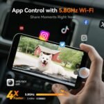 ⁦WOLFBOX G900Pro 12MP WiFi Touch Screen Rear View Mirror Dash Cam Smart Mirror RHD⁩ - الصورة ⁦4⁩