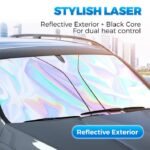 ⁦Laser Reflective Car Windshield Sun Shade – Ultimate Interior Protection & Cooling for Sedans. SUVs & MPVs⁩ - الصورة ⁦9⁩
