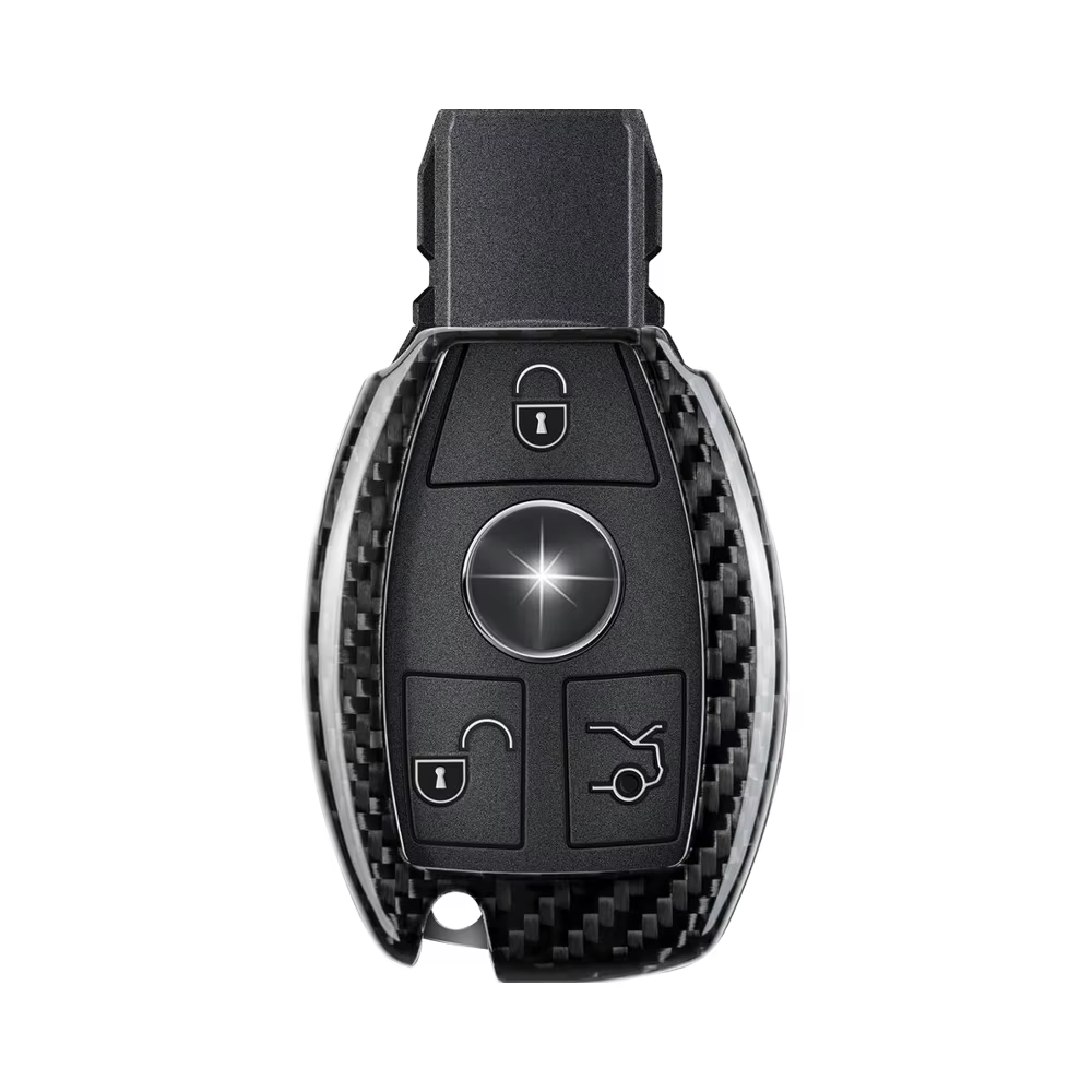 fd2518c35be0565942a027df15988802.png T-carbon Real Carbon Fiber Key Fob Cover Compatible with Mercedes Benz – Vaizdas 1