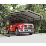 10x20ft Metal Carport Canopy with Galvanized Gable Roof