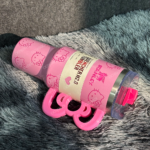 40oz Pink Bow-shaped handle Kitty Tumbler - Сурет 7