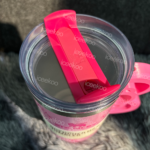 40oz Pink Bow-shaped handle Kitty Tumbler - Сурет 8
