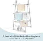Multipurpose 3 Layer Electric Clothes Drying Rack (66cm) - Сурет 3