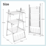 Multipurpose 3 Layer Electric Clothes Drying Rack (66cm) - Сурет 7