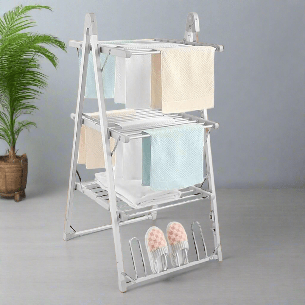 Untitled_design_1_5bfe81bf-51c6-4d9a-8b38-44eda00b6242.png Multipurpose 3 Layer Electric Clothes Drying Rack (66cm) - Сурет 1